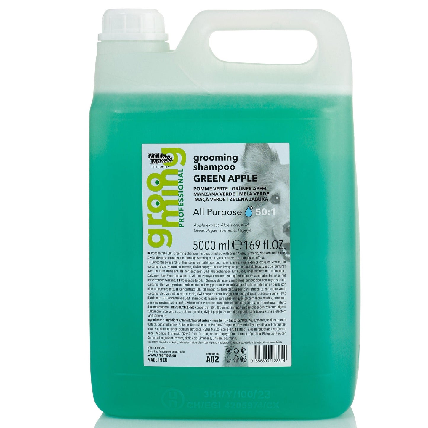 Grooming Shampoo 5L Green Apple 50:1