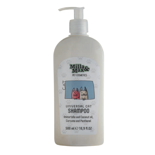 Milla & Max pet shampoo bottle on a white background