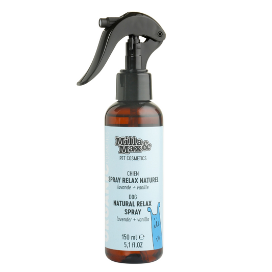 Milla & Max pet spray bottle on a white background